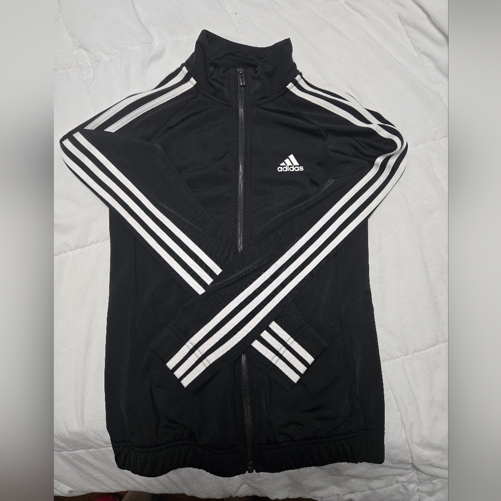 Adidas Women Light Jacket Black And White Size XS